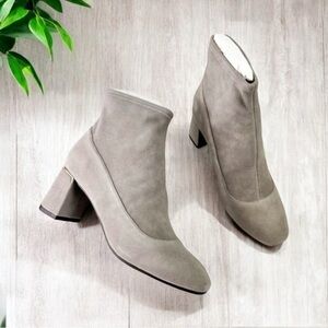 Cole Haan Ankle Boots womens 6.5 Laree Stretch Suede Grey Booties